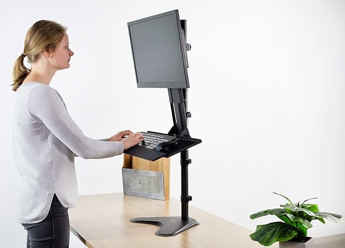 VIVO Computer Keyboard and Mouse Platform Tray, Adjustable VESA Mount Attachment, MOUNT-KB02