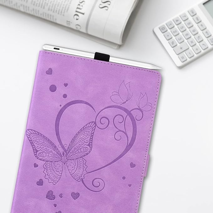 Dteck Wallet Case for Galaxy Tab S10+/S9+/S7 FE/S8+/S7 Plus 12.4 Tablet Premium PU Leather Folding Stand Auto Wake/Sleep Pen Holder Case with Hummingbirds