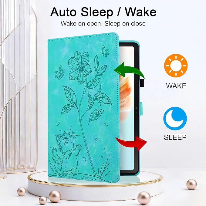 Case for iPad (A16) 11th Generation 11 Inch 2025 iPad 10th Generation 10.9 inch 2022 Auto Wake/Sleep Multi-Angle Flip PU Leather Cover with Pencil Holder Blue