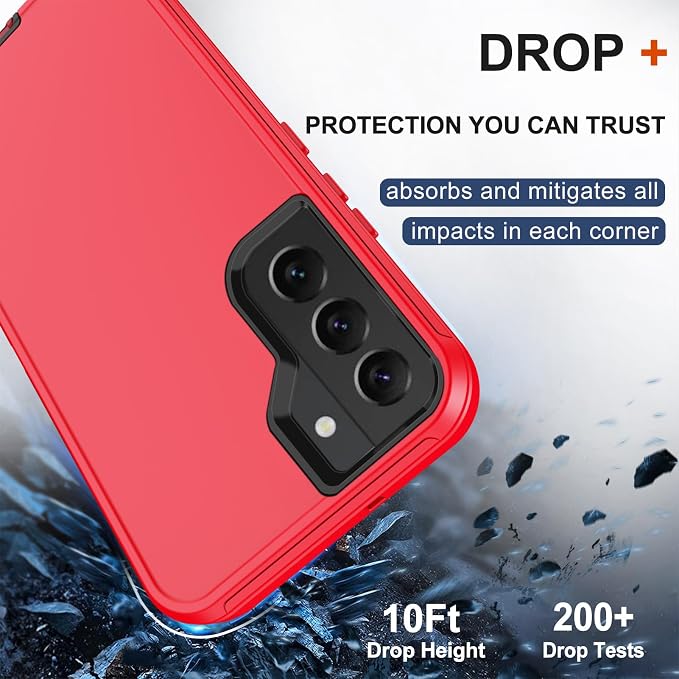 for Samsung Galaxy S22 Plus Case with Belt Clip Holster 2X Screen Protector [Military Grade Protection] Heavy Duty Full Body Shockproof Rugged Protective Cover for Samsung S22 Plus 5G Black