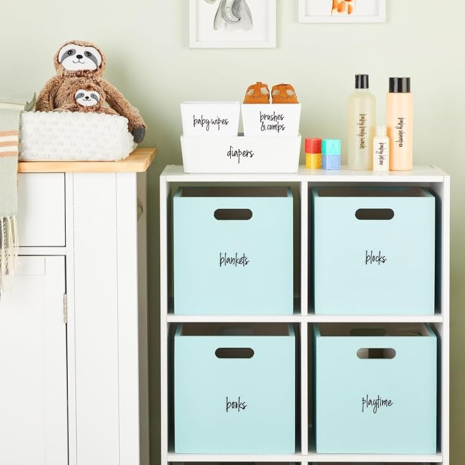 Talented Kitchen Baby Drawer Labels - Vinyl Nursery Storage Labels - Versatile Nursery Storage Organizer - Easy Peel & Stick Baby Organizer Stickers - X-Large, Glossy Vinyl