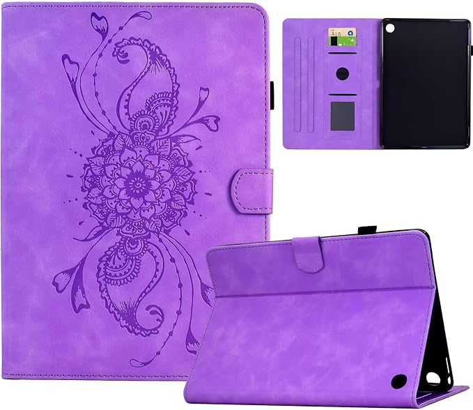 Case for Kindle Fire HD 10 &amp Fire HD 10 Plus 13th/11th Generation 2023 2021 | Synthetic Leather Flip Folio Stand Cover with Auto Wake/Sleep for Kindle Fire HD 10 &amp Fire HD 10 Plus Beach