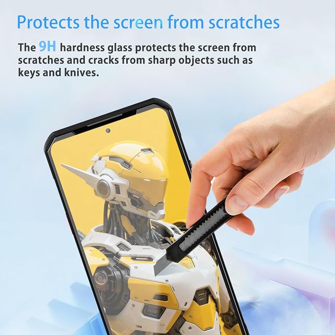 NOUKAJU [3pack] Screen Protector for Oukitel WP60 HD Tempered GlassScratch ResistantDurable and Drop-ProofTempered Glass Screen Protector for Oukitel WP60
