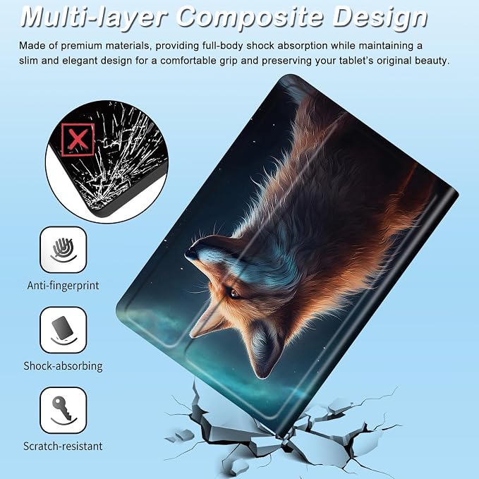 for 6 Kindle 2024 and 2022 (11th Generation) Case Slim Lightweight Smart Cover Case with Auto-Wake/Sleep for Kindle 2024Beach Starfish