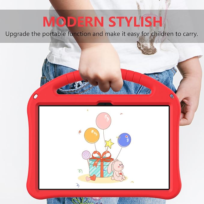 for Revvl Tab 2 Case 2025 Kids EVA Cover with Strap Handle Stand for Tmobile Revvl Tab 2 Case 10.1'' Black