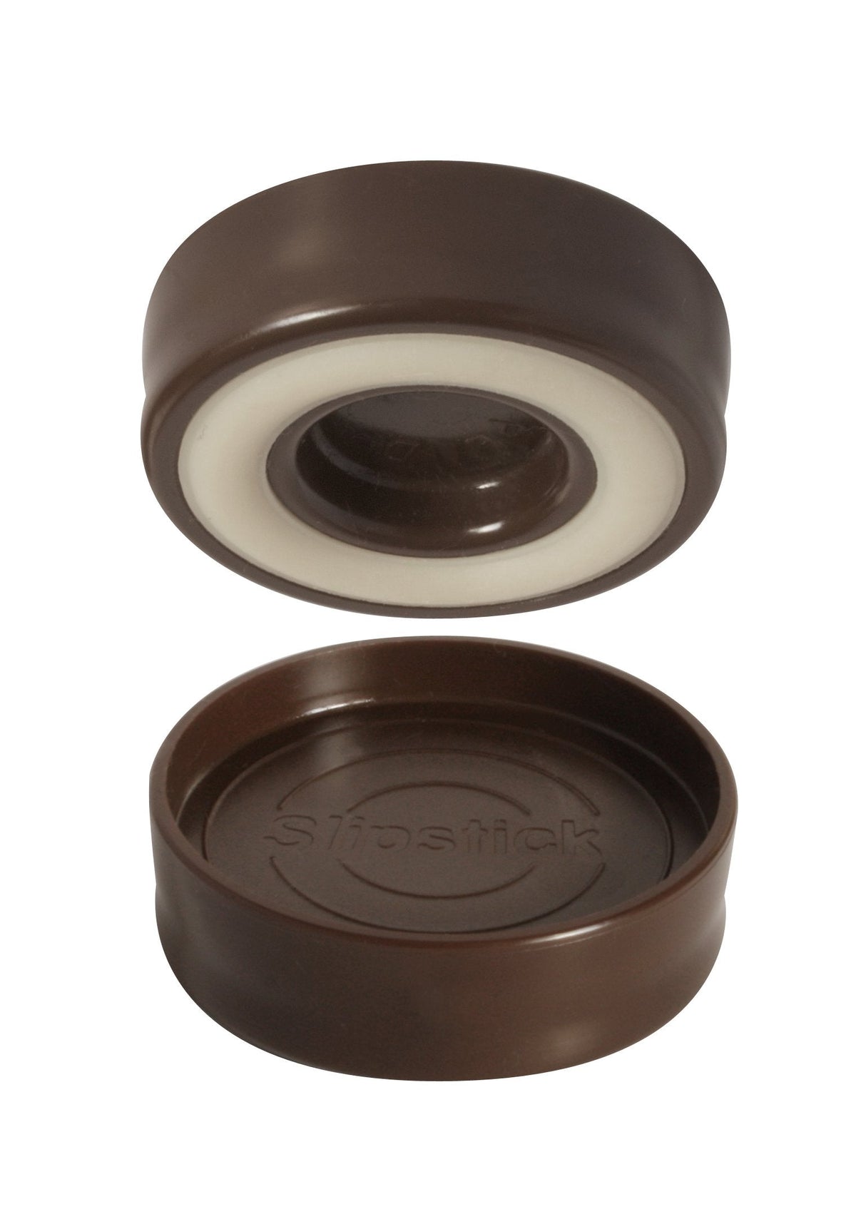 Slipstick CB525 1-3/4" Furniture Leg Coaster Cups / Floor Protectors (set of 4) Round, Chocolate Color