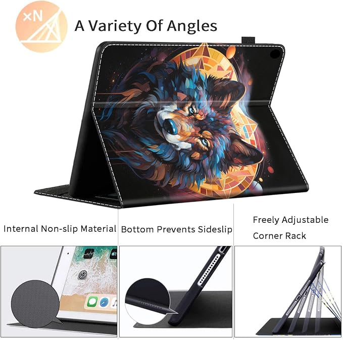 Case Fits All-New Amazon Kindle Fire HD 10 &amp 10 Plus Tablet (13th/11th Generation 2023/2021 Release) 10.1 Durable Shockproof Protective Cover with Auto Wake/Sleep，Black Woman Queen Afro Design