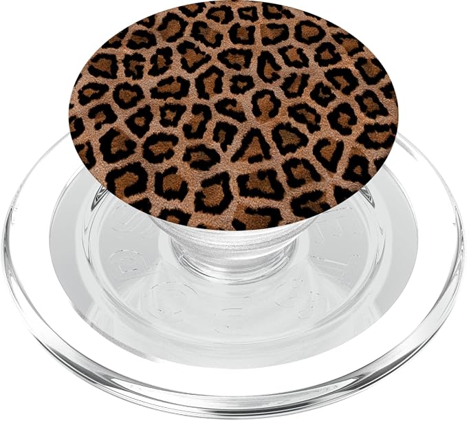 Cell Phone Button Holder Pop Out Knob Brown Leopard Print PopSockets Adhesive PopGrip