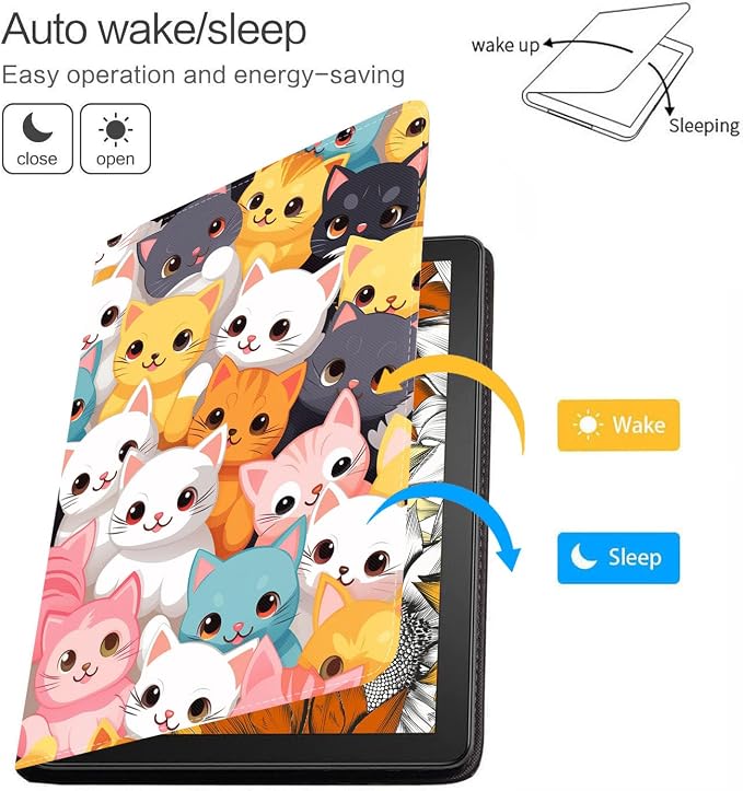 Case for Samsung Galaxy Tab A 8.0 2019 (SM-T290/T295/T297) Slim Lightweight PU Leather Stand Cover with Auto Wake/Sleep for Galaxy Tab A 8.0 Inch Abstract Watercolor Art Dogs