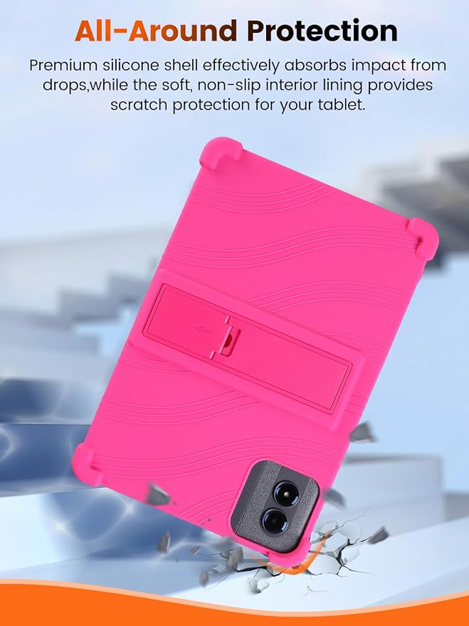 Case Compatible with TABWEE T50 11 inch Tablet – Shockproof Silicone Protective Case with Kickstand Anti-Slip Drop-Resistant Business Style (Black)