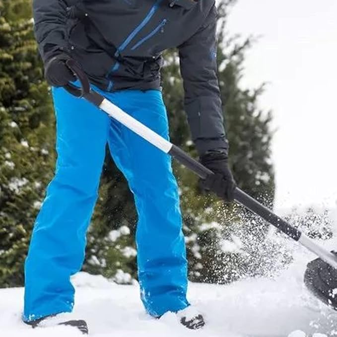 D Grip Plastic Spade Handle, 32mm Inner Diameter Snow Shovel Handle, Snow Scoop Digging Raking Tool, Garden Accessory (Yellow)