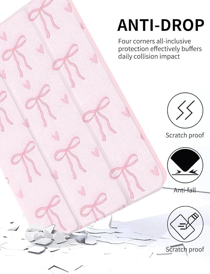 Case for iPad 9th/ 8th/ 7th Generation Case 10.2&amp10.5 Inch (2021/2020/2019 Release) Slim Lightweight Soft Trifold Back Cover with Pencil Holder &amp Auto Sleep/Wake CoverBeige Checkered