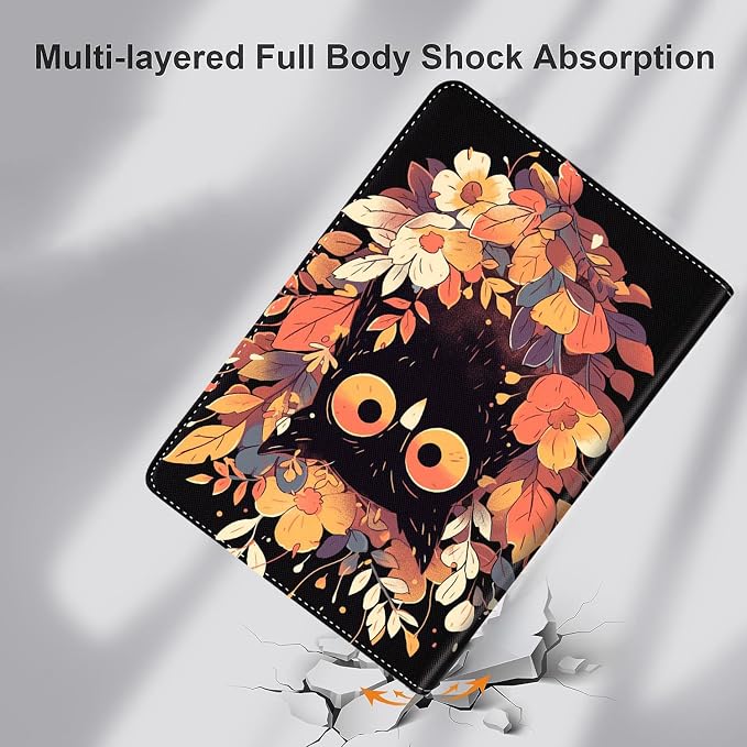 Case for iPad (A16) 11th Generation 11 Inch (2025) iPad 10th Generation 10.9 Inch (2022)，Slim Fit Foldable Standing Cover Case with Auto Sleep/Wake ，Moth Moon