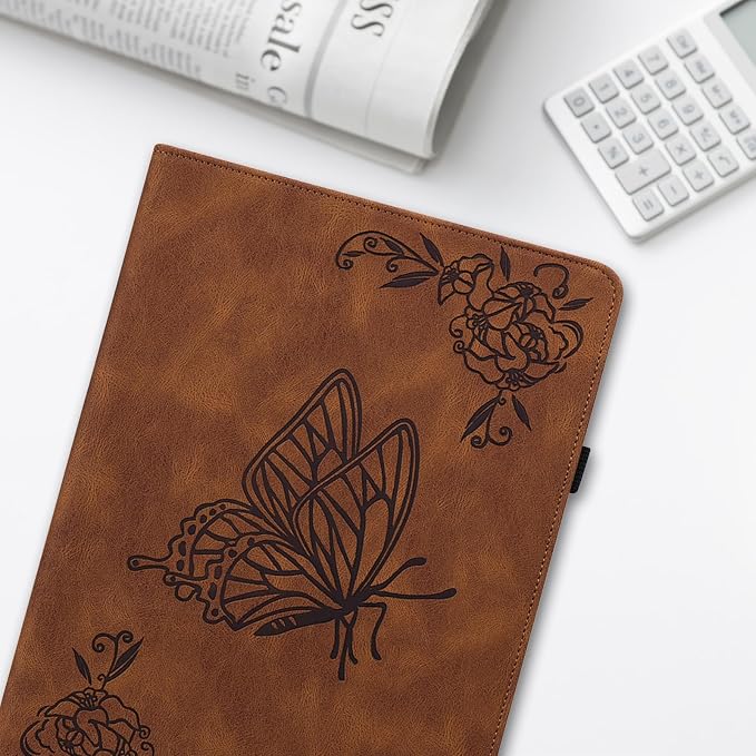 Dteck Wallet Case for Galaxy Tab S10+/S9+/S7 FE/S8+/S7 Plus 12.4 Tablet Premium PU Leather Folding Stand Auto Wake/Sleep Pen Holder Case with Hummingbirds