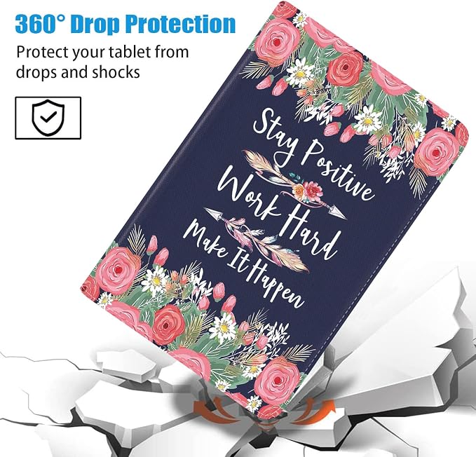 Case for Samsung Galaxy Tab A 10.1 Inch 2019 Tablet [SM-T510/T515/T517] Slim PU Leather Case Adjustable Stand with Auto Wake/Sleep - Bible Verse Proverbs 31:25