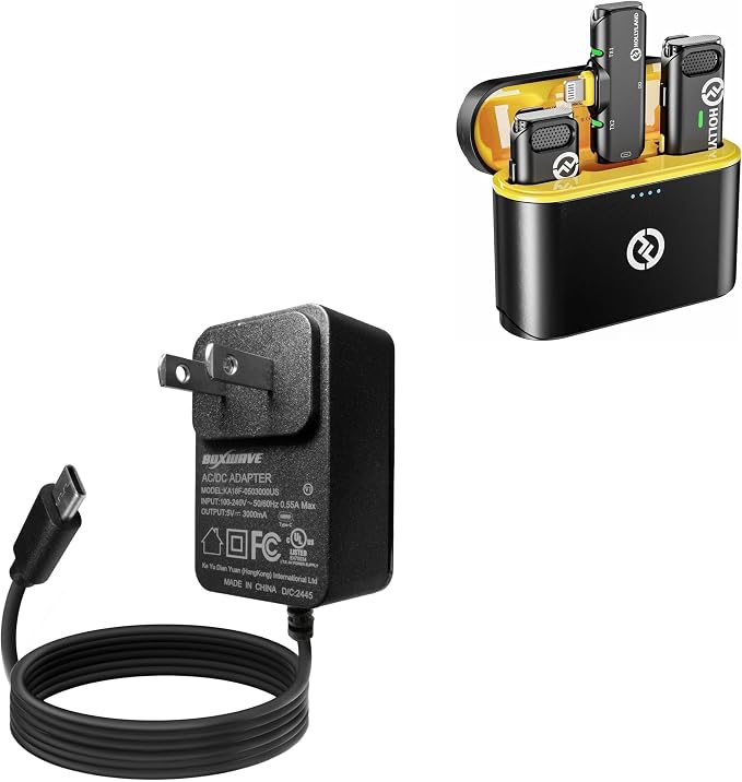 BoxWave Charger Compatible with Hollyland Lark C1 - Wall Charger Direct (15W) Rapid Charge Your Device with Built-in 3ft Cable
