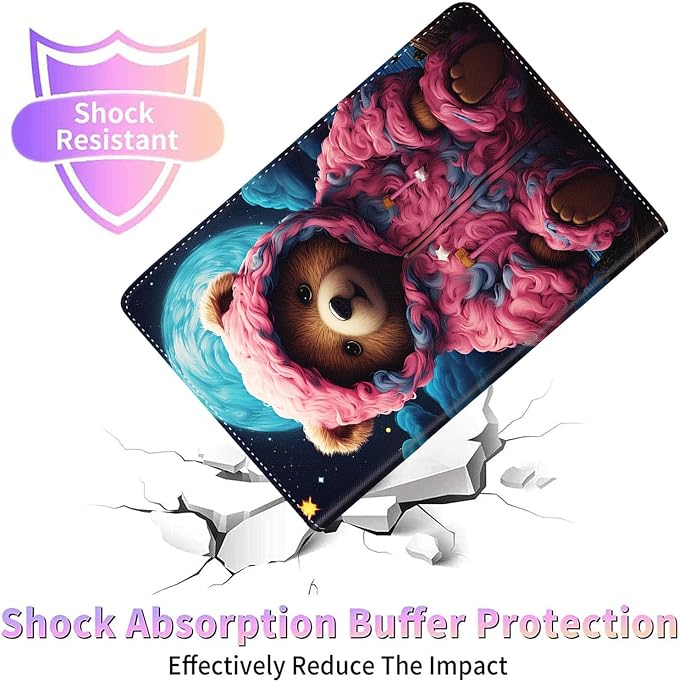 Case for Samsung Galaxy Tab S10 FE Plus 5G Multi-Angle Stand Smart Cover Shockproof with Auto Wake/Sleep for Galaxy Tab S10 FE+ 13.1 Inch (SM-X620/SM-X626B) 2025 Magic Mushrooms Fungus