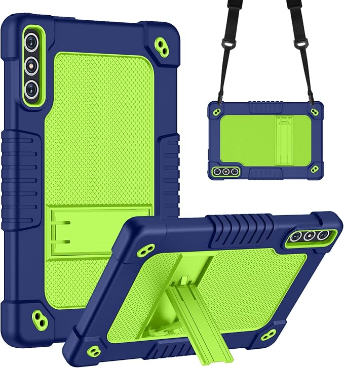 Case for KADYBE D106 Tabletfor MEIZE D106 Tablet CaseShockproof Hybrid Case with Shoulder Strap for VOZIZOV D106 Android 14/KADYBE D106/MEIZE D106/FEONAL 10.1 inch 2024 Tablet (Black)