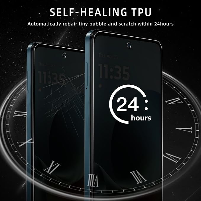 for Motorola Edge 2025 Privacy Screen Protector Flexible TPU | [2 Pack][Scratch-Resistant][Full Coverage] Anti Spy Protective Film Privacy Screen Protector for Motorola Edge 2025