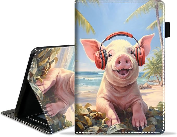 Case for Amazon Fire HD 8/HD 8 Plus Tablet (8 12th/10th Generation 2024/2022/2020 Release) Slim PU Leather Stand Folio Cover with Auto Wake Sleep African Woman Wolf