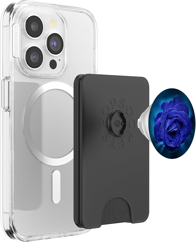 Blue Rose Flower Design - Great Gift Idea for Girls &amp Women PopSockets Adhesive PopGrip