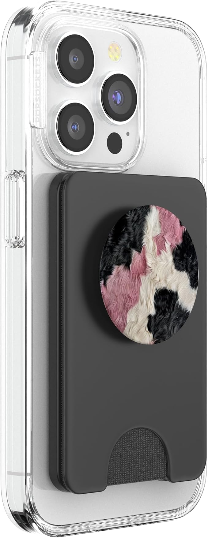 Cow Print Cowhide Pink Cool Moo Farm Animal Lovers PopSockets PopGrip for MagSafe