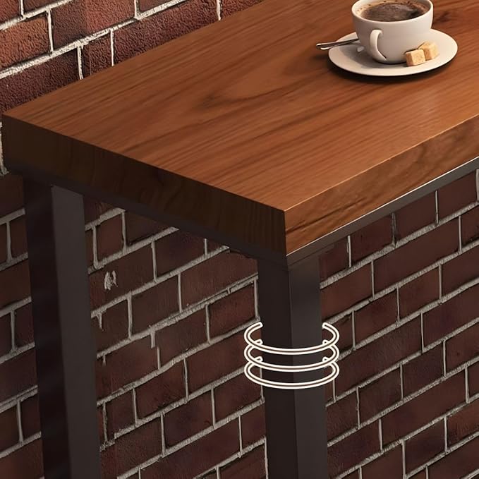 RUNNUP Farmhouse Bar Table Solid Wood Rectangle Bar Height Table for Kitchen Coffee Shop Window Small Space -Table Only(70.9" L x 15.7" W x 41.3" H)