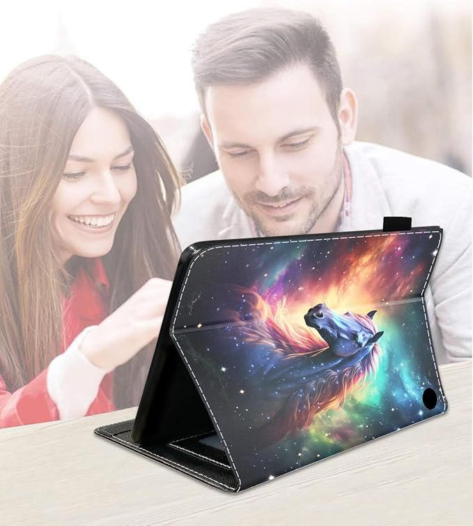 Case for Amazon Kindle Fire HD 8/Fire HD 8 Plus Tablet (12th/10th Generation 2024/2022/2020 Release) Slim PU Leather Cover with Card Slot &amp Auto Wake/Sleep African American Women
