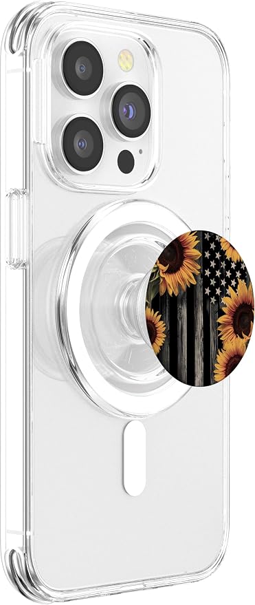 Rustic American Flag | Sunflower Country Design PopSockets Adhesive PopGrip