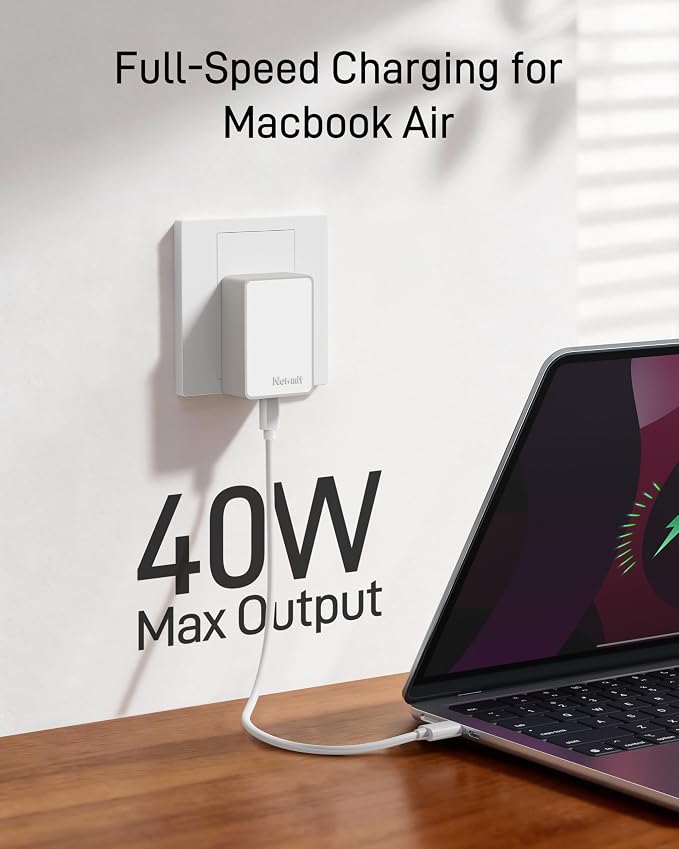 Nekmit 20W USB C Charger PD 3.0 Fast Charger with Foldable Plug Compatible with iPhone 15/14 Pro/14 Mini/13/13 Pro/12/12 mini/12 Pro/12 Pro Max/11 Galaxy Pixel 7/6 iPad Pro and More