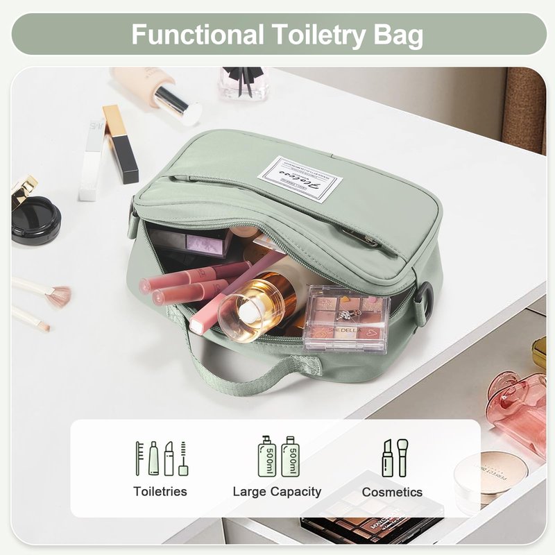 Travel Duffle Bag for Women,Weekender Overnight Bag with Shoe Compartment,Carry on Personal Item Travel Bag,3 Pcs Set,Light Green