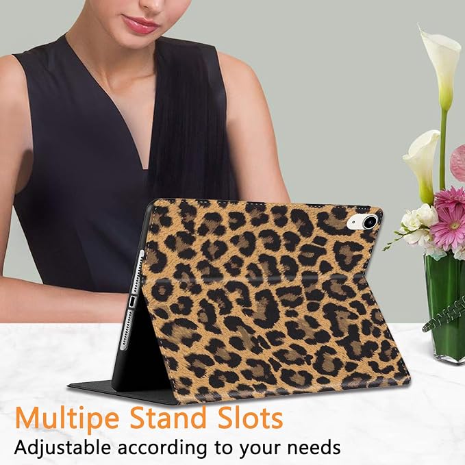 for iPad 10th-Gen 10.9-inch 2022 Case Adjustable Stand Shockproof Protective Cover with Automatic Wake-up/Sleep Function Suitable for iPad 10th Gen 2022 Case Art Dragonfly
