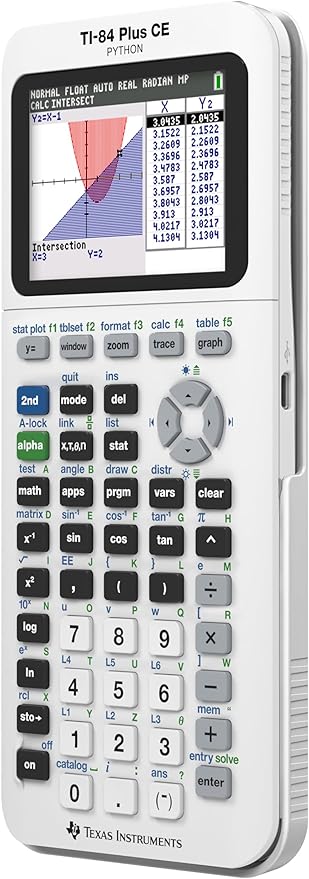Texas Instruments TI-84 Plus CE Color Graphing Calculator, Bright White