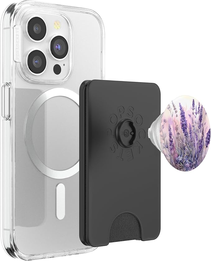 A Lavender Bouquet in Purple Watercolors A Flowery Lavender PopSockets Adhesive PopGrip