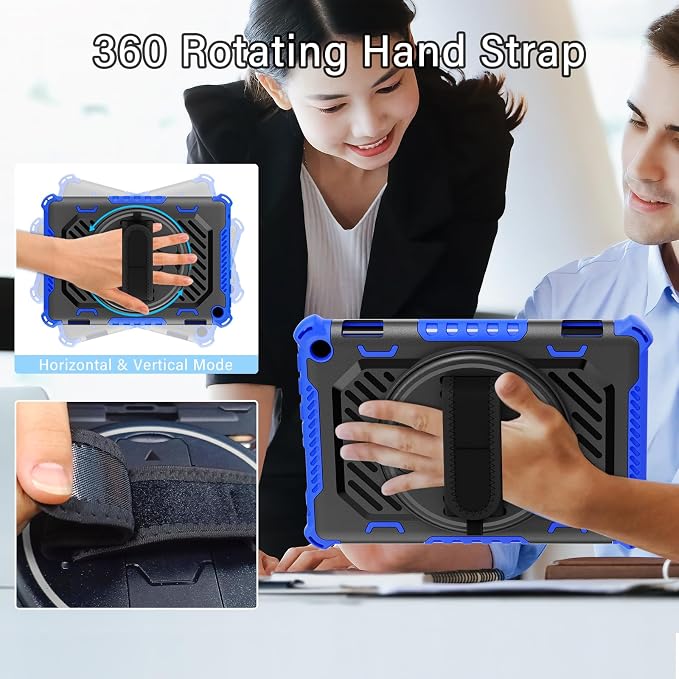 for Flre HD 8 &amp 8 Plus Case 12th/10th Generation (2024/2022/2020 Release) with 360 Kickstand Hand Strap for Kids