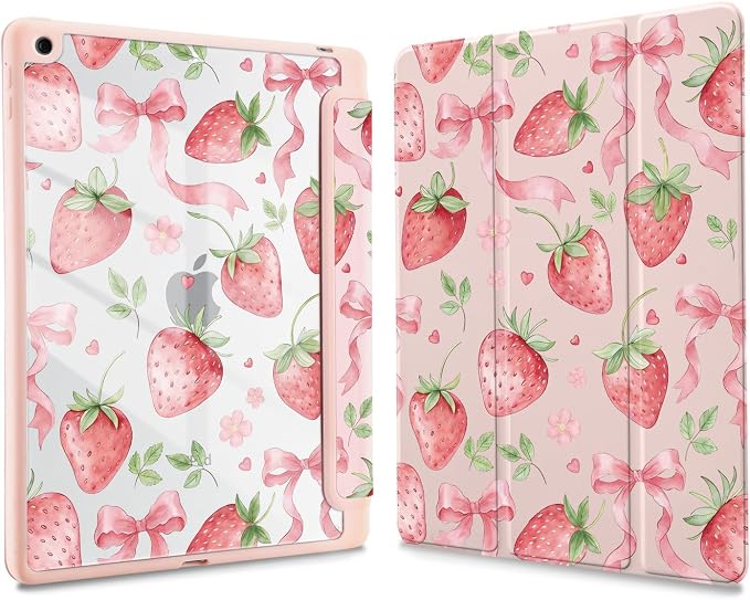 Joyland Leopard Print for iPad 10th Generation Case 10.9 inch 2022/iPad (A16) 11th Gen 11 2025Built-in Pencil Holder with Shockproof Cover Clear Transparent Back Shell Auto Wake/SleepBlack