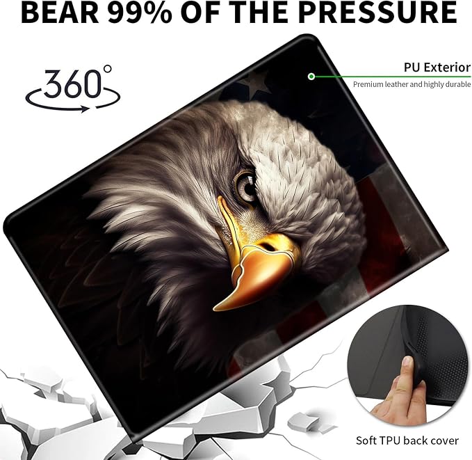 Case for Microsoft Surface Pro 11/10 / 9 13 InchPU Leather Cute Slim Folio Adjustable Stand Cover Case for Surface Pro 11th Edition AIAutumn Red Forest