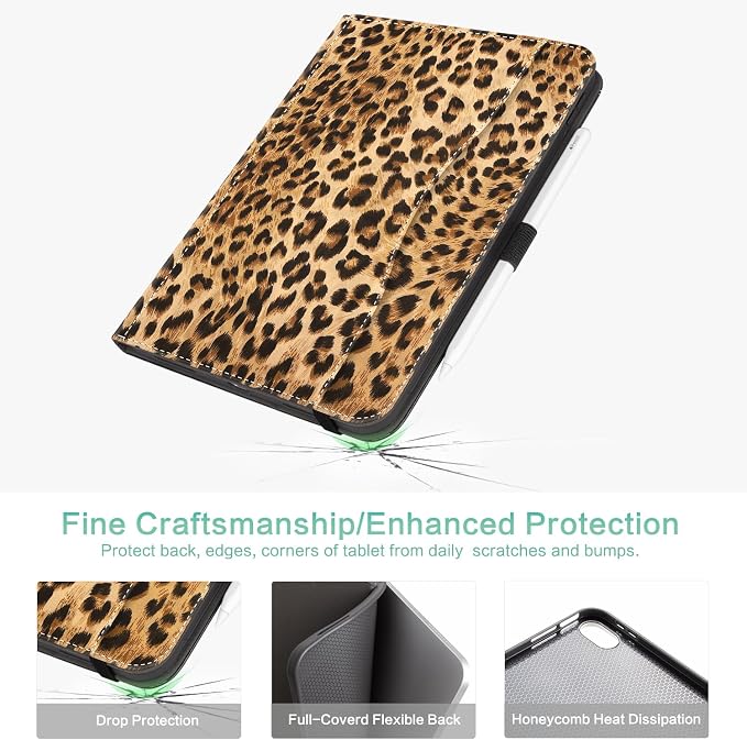 Lokigo Case for iPad (A16) 11th/10th Generation Aurora Forest | for iPad 11th-11 Inch/10th-10.9 Inch Stand Cover Pencil Holder/Hand Strap/Pocket Support Touch ID Auto Wake/Sleep