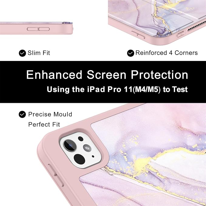 Soke Case for iPad Pro 11 Inch (M5 2025/M4 2024) - Book Black | Built-in Apple Pencil Slot Auto Sleep/Wake Lightweight Protective Cover