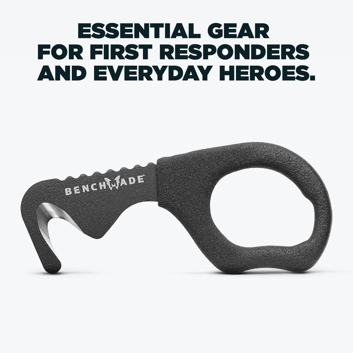Benchmade - Hook Safety Cutter for Rescue and Tactical Use with Black Rubber Dipped Handle (7 BLKW)