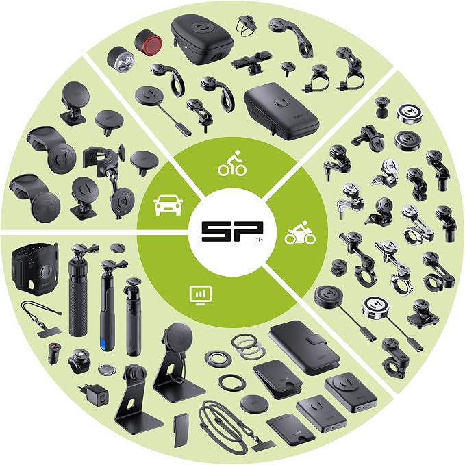 SP CONNECT Moto Bundle II with Anti Vibrations Module| SPC+ | Compatible with for Samsung S20| Motorcycle Phone Mount |Phone Mount for Motorcycle Handlebars | Cell Phone Holder