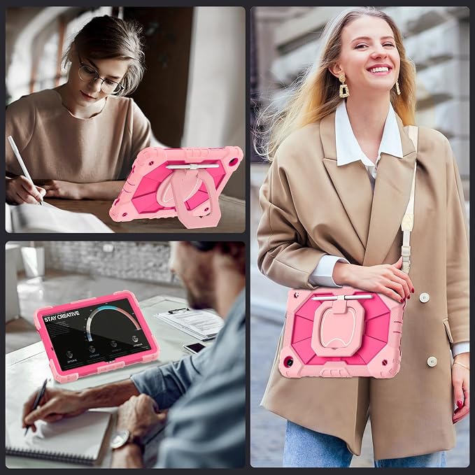 Auizotl Case for Samsung Galaxy Tab A11+/A9+ Plus 11 Inch with Screen Protector/Rotating Stand/Pen HolderMilitary Grade Shockproof Cover for Galaxy Tab A11 Plus /A9 Plus CasesBlack