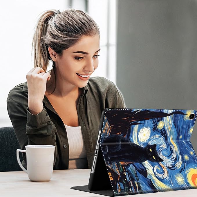 Case for Samsung Galaxy Tab S10 FE Plus 5G Multi-Angle Stand Smart Cover Shockproof with Auto Wake/Sleep for Galaxy Tab S10 FE+ 13.1 Inch (SM-X620/SM-X626B) 2025 Magic Mushrooms Fungus