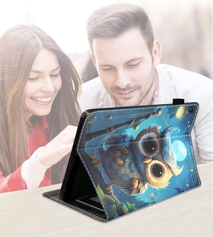 Case for Amazon Fire HD 10 Tablet (9th/7th Generation 2019/2017 Release) Slim PU Leather Cover with Card Slot &amp Auto Wake/Sleep for Fire 10.1 Tablet African American Girl
