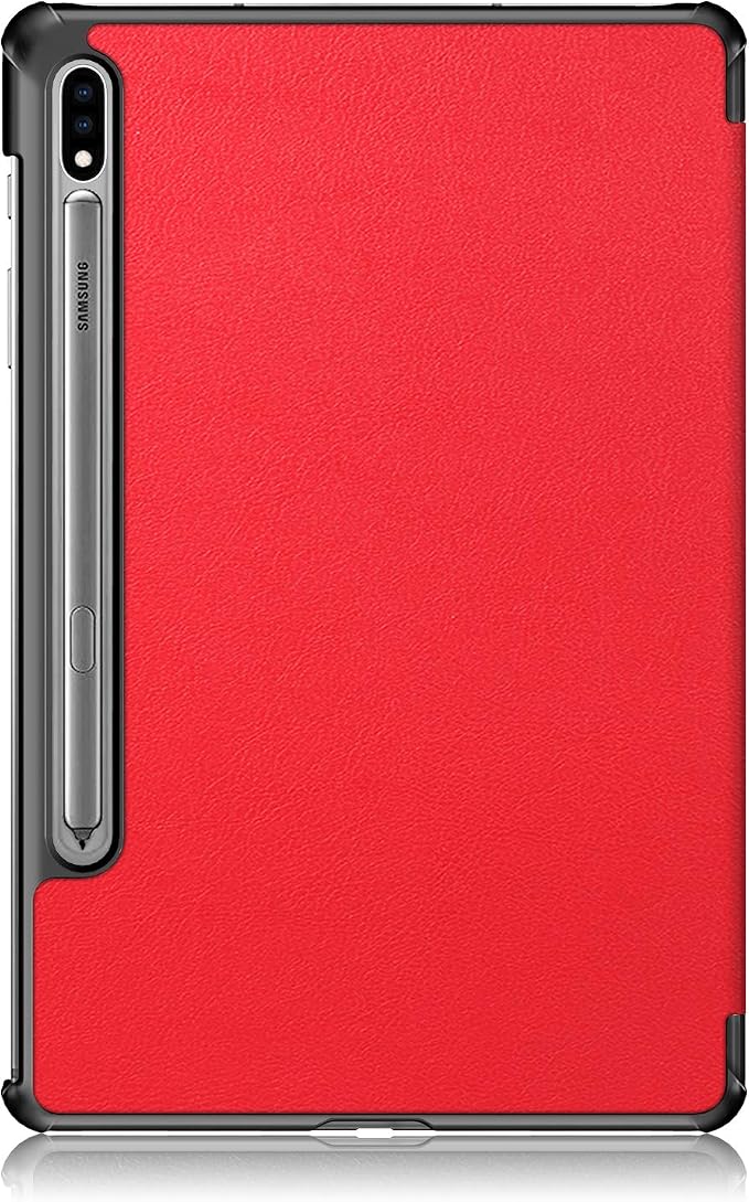 Case for Samsung Galaxy Tab S8 Plus 12.4 2022/S7 FE 2021/S7 Plus 2020 (SM-X800/X806/T730/T733/T736/T738/T970/T975/T976) Lightweight Tri-Fold Stand Thin Cover Auto Wake/Sleep Almond Blossom
