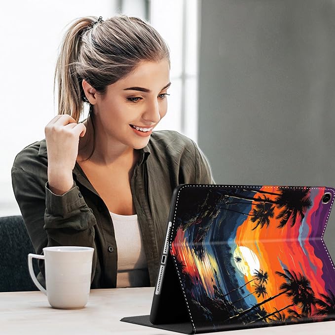 Case for Samsung Galaxy Tab S10 FE Plus 5G Multi-Angle Stand Smart Cover Shockproof with Auto Wake/Sleep for Galaxy Tab S10 FE+ 13.1 Inch (SM-X620/SM-X626B) 2025 Magic Mushrooms Fungus