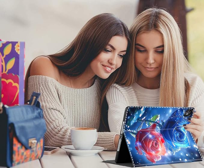 Case for New iPad (A16) 11th Generation 11 Inch 2025 for iPad 10th Generation 10.9 2022 Multi-Angle Smart Stand Cover Auto Sleep/Wake Halloween Panda Wizard and Pumpkin
