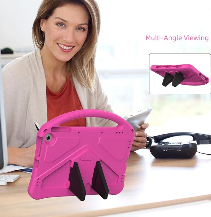 Tablet Case with Built-in Handle and Kickstand Kids Friendly Shockproof Cover Lightweight Compatible with Google Pixel 11 inch Black