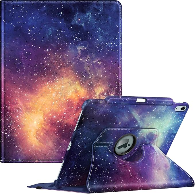 Fintie Rotating Case for iPad Air 13-inch M4/M3/M2 (2026/2025/2024) | 360° Swivel Stand Landscape &amp Portrait Viewing Shockproof Protective Cover Pencil Holder Auto Sleep/Wake Black