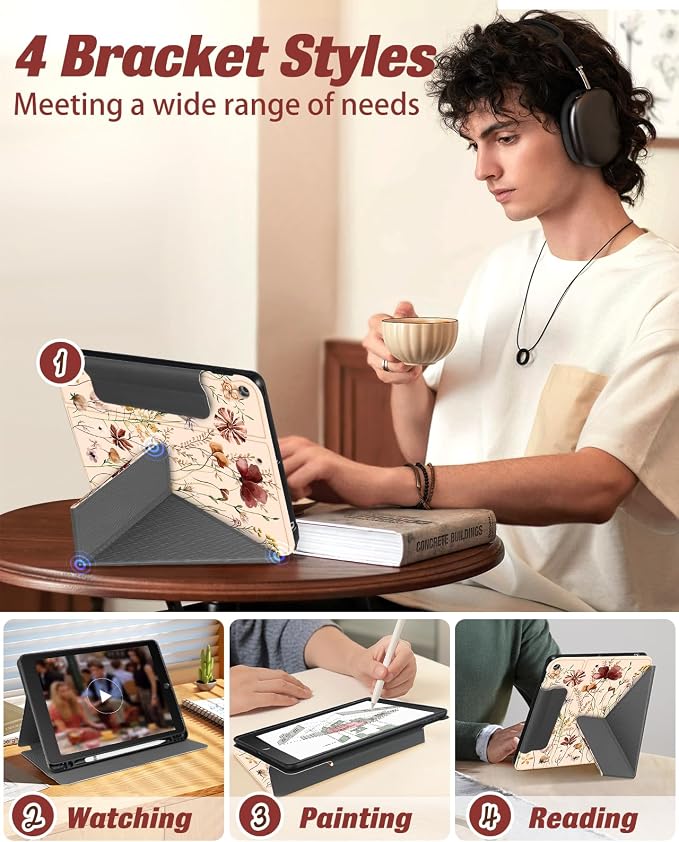 for iPad 9th/8th/7th Generation 10.2 Inch Case with Pen Holder for Boys Girls Women Men Cute Cartoon Anime Cool Funny Protector Stand Tablet Cover for Apple i Pad 7/8/9 Book Cat